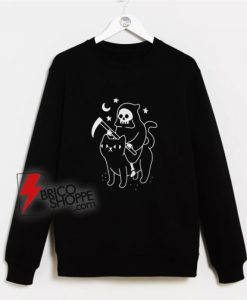 Death Rides A Black Cat Sweatshirt